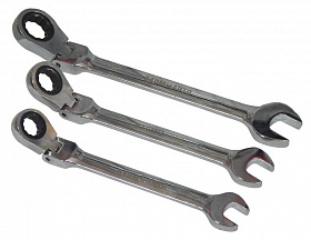 На сайте Трейдимпорт можно недорого купить Ключ комбинированный трещоточный c шарниром 19мм BaumAuto BM600719F. 